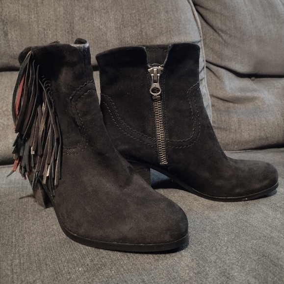 Sam Edelman Suede Fringe Boots - Picture 2 of 9